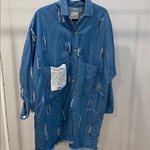 Ripped Jean long jacket